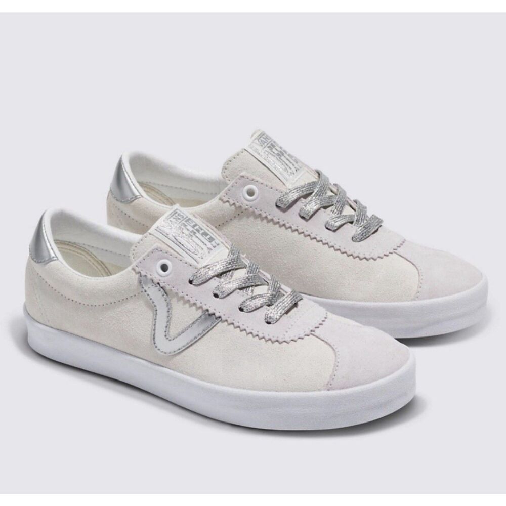 Vans Sport Low Sz 13 Shine Grey Blanc De Blanc Suede VN000CTDDWC 90s Punk Skate